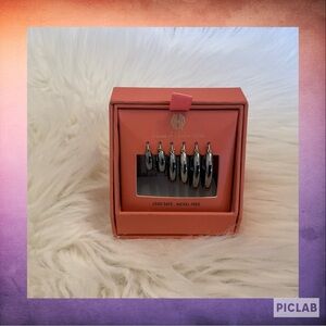 House of Harlow 1960 Gunmetal Hoop Earring Set - New in Box